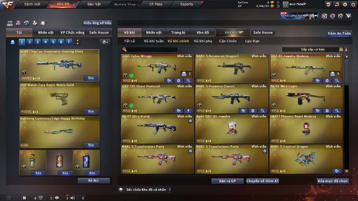 shop acc cf uy tin gia re